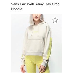 ⚡️NWOT ⚡️Vans Fair Well Rainy Day crop hoodie